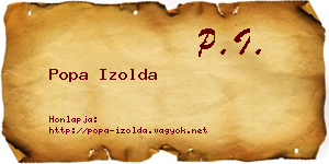 Popa Izolda névjegykártya